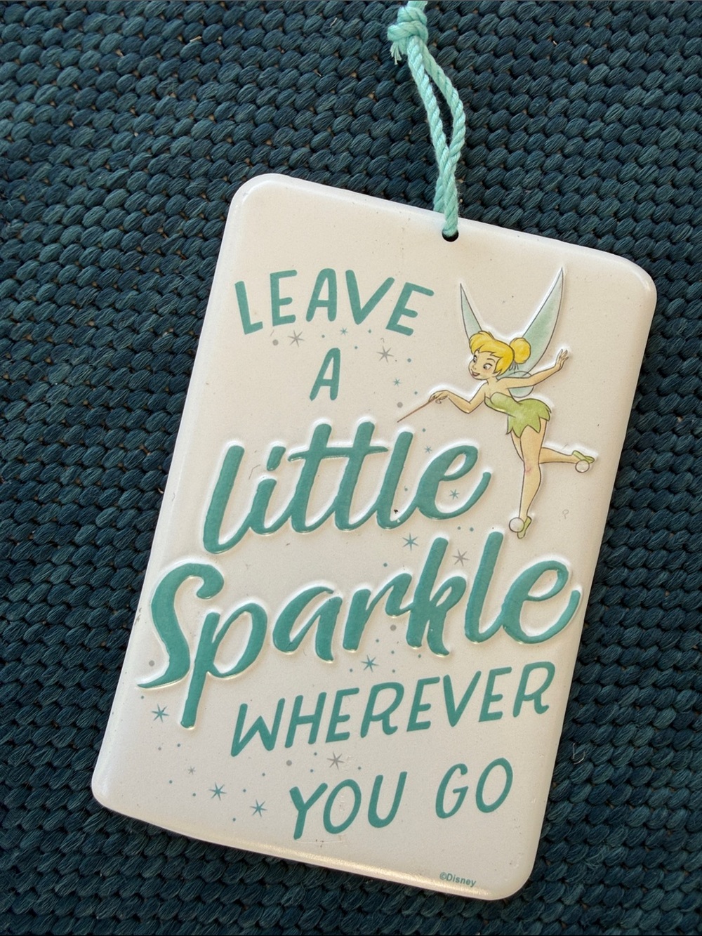 Disney Tinkerbell Metal Sign ‘Leave a Little Sparkle Wherever You Go’